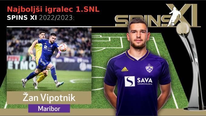 Žan Vipotnik je postal najboljši nogometaš 1. SNL v sezoni 2022/23. | Foto: SPINS