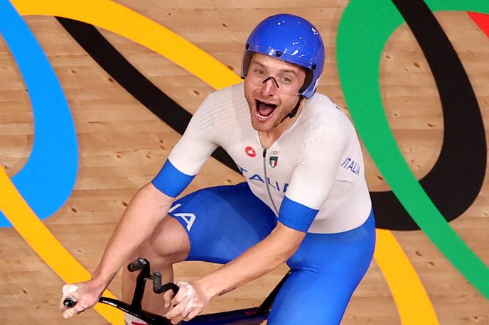 Italija kolesarstvo na stezi |  Italijani so z novim svetovnim rekordom v Tokiu osvojili zlato olimpijsko odličje v kolesarstvu na stezi.  | Foto Reuters