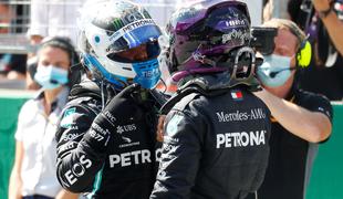Mercedesa odpihnila konkurenco, Bottas za las hitrejši od Hamiltona