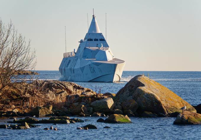 Vojaška ladja HMS Nyköping (K34), ki pripada švedski mornarici.  | Foto: Shutterstock