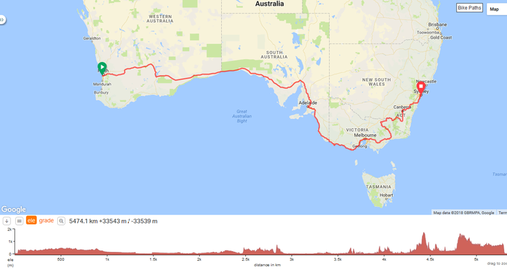 Trasa od Pertha do Sydneya meri 5.500 kilometrov. | Foto: 