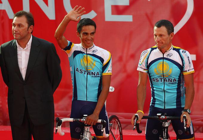 V kolesarskem moštvu Astana so se leta 2009 znašli Johan Bruyneel, Alberto Contador in Lance Armstrong. Nesoglasja v ekipi niso presenetila nikogar. | Foto: Guliverimage/Getty Images