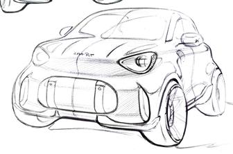 Uradna skica: Smart, Mercedes in Geely vračajo svoj mali mestni avtomobil
