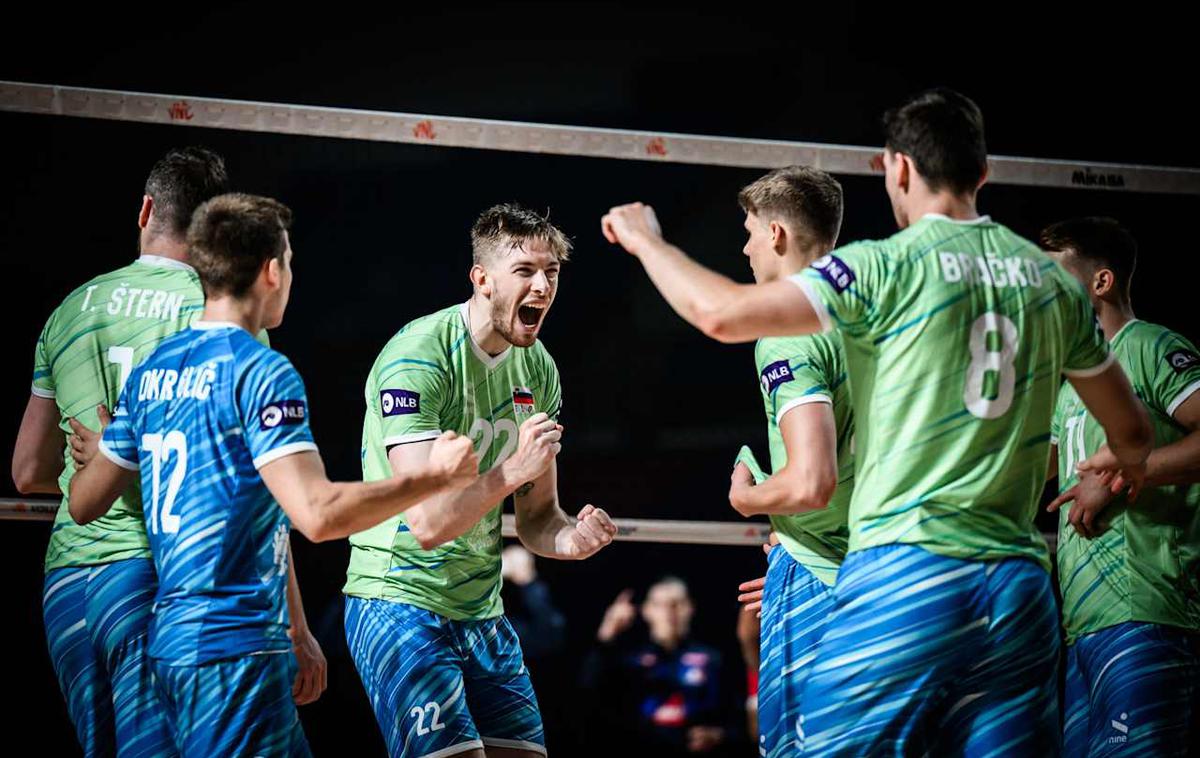 Slovenija - Francija, odbojkarska liga narodov | Slovenski odbojkarji so z 0:3 izgubili proti Franciji. | Foto Volleyball World