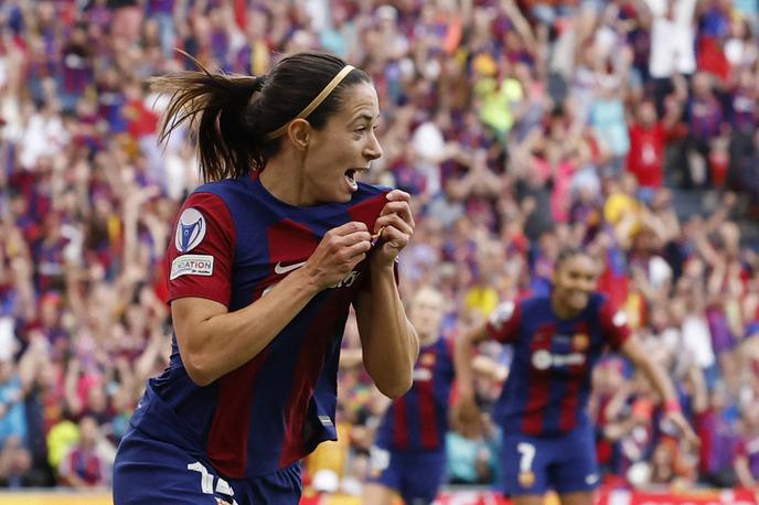 FC Barcelona Aitana Bonmati | Aitana Bonmati  je zadela za vodstvo Barcelone z 1:0. Zmago je potrdila Alexia Putellas. | Foto Reuters