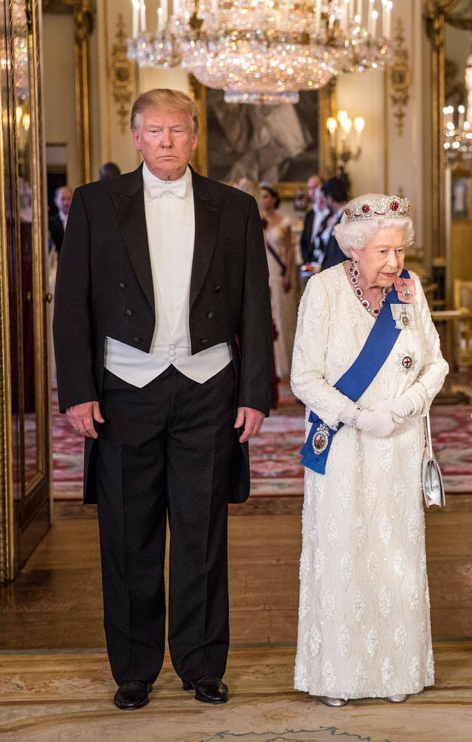 Donald Trump in britanska kraljica Elizabeta II. | Foto: Reuters