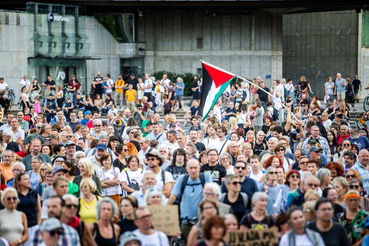 protestni shod, Ljubljana | Foto: STA