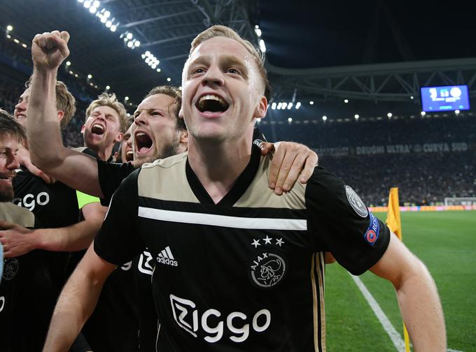 Prvi zadetek za Ajax v Torinu je dosegel Donny van de Beek. | Foto: Reuters