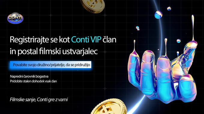 Conti Entertainment se predstavlja kot filmska platforma, a je domnevna povezava s svetom šovbiznisa le krinka za investicijsko shemo. Promocijski materiali za (potencialne) slovenske vlagatelje so obenem prepredeni s slovničnimi napakami in nelogičnimi besednimi zvezami, kar je pokazatelj, da gre najverjetneje za (slabe) prevode iz drugih jezikov.  | Foto: Posnetek  zaslona