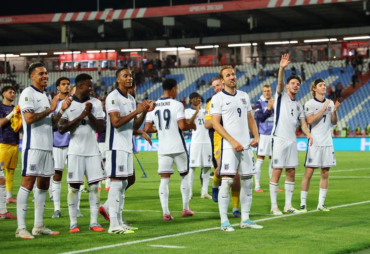 Evropski podprvaki Angleži so pred gostovanjem v Srbiji doma ugnali Andoro zgolj z 2:0, v Beogradu pa prerešetali mrežo gostiteljev. | Foto: Reuters