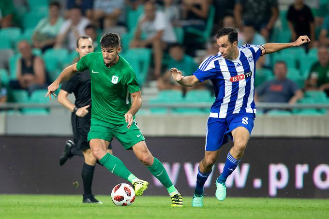 Pred štirimi leti je na tekmi v Ljubljani med Olimpijo in HJK mrežo finskega kluba zatresel tudi Rok Kronaveter. Mariborčan je v polno zadel z bele točke. | Foto: Urban Urbanc/Sportida