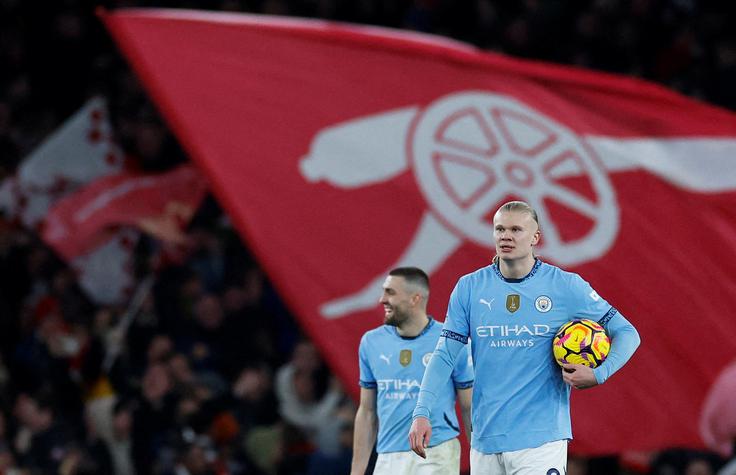 Erling Haaland je doživel nov udarec. Na začetku drugega dela je izenačil na 1:1, nato pa je Arsenal povsem nadigral goste. | Foto: Reuters