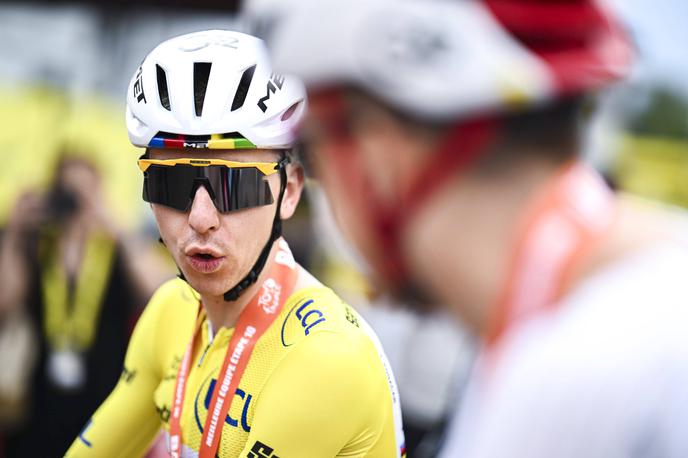 Tadej Pogačar Tour de France 2026 | Tadej Pogačar je imel miren dan na Touru. Uspešno se je ognil tudi padcu, ki se je zgodil v zaključnem šprintu. | Foto Guliverimage