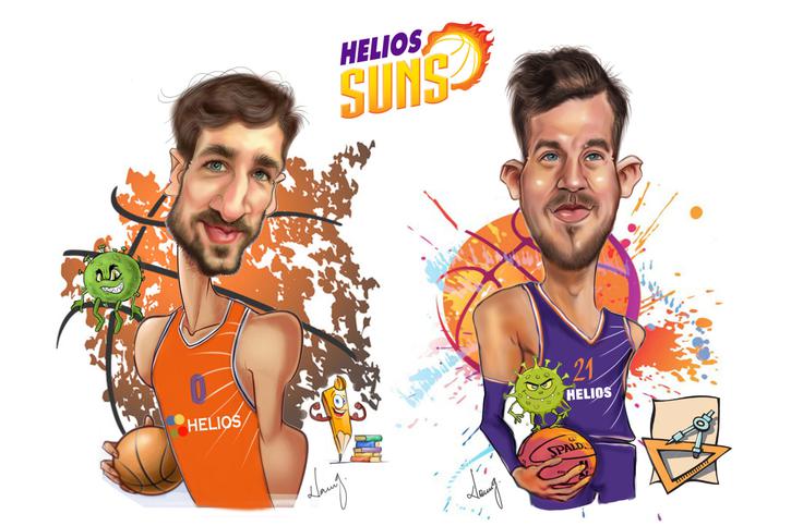 Tadej Ferme in Blaž Mahkovic v očeh Danice Guberinič | Foto: Helios Suns