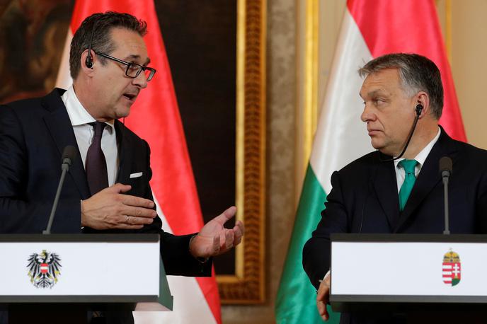 Strache, Orban | Heinz-Christian Strache in Viktor Orban - avstrijski podkancler je stopil v bran madžarskemu premierju. | Foto Reuters