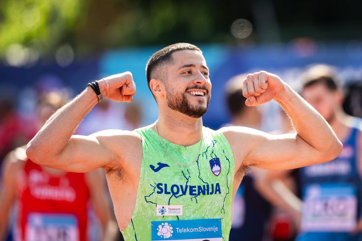 Filip Jakob Demšar je v Mariboru postavil nov slovenski rekord na 110 metrov z ovirami. | Foto: Jure Banfi