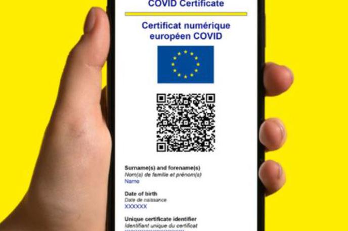 covid pass | Evropska komisija je zakonodajo za uvedbo covidnega potrdila predlagala marca 2021, veljavna uredba pa je nato začela veljati 1. julija lani. | Foto posnetek zaslona/Twitter