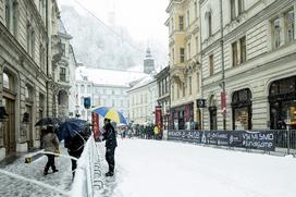 Planica v Ljubljani sneg