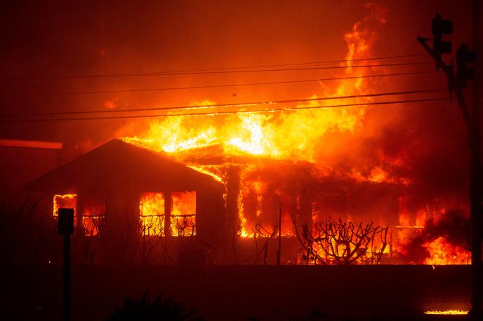 Palisades Požar Los Angeles | Ognjeni zublji so v Los Angelesu poškodovali na tisoče stavb. | Foto Reuters