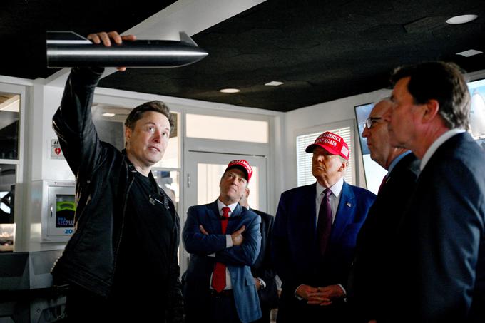 Elon Musk, Donald Trump, raketa, izstrelitev, starship | Foto: Reuters