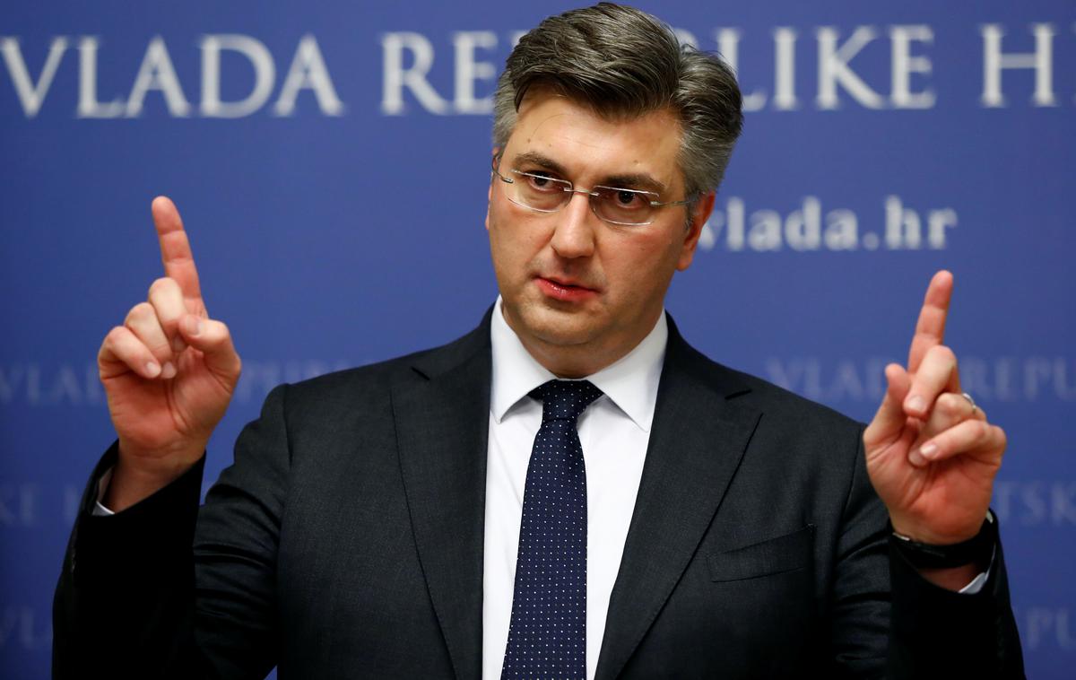 Andrej Plenković | Hrvaški premier Andrej Plenković je poudaril, da Slovenija ne bo mogla v nedogled blokirati vstopa Hrvaške v schengensko območje. | Foto Reuters