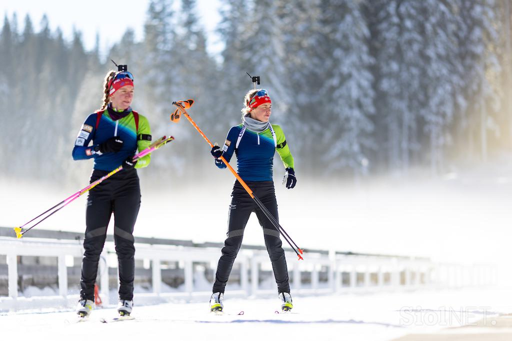 Pokljuka, trening in tiskovka slovenske biatlonske reprezentance