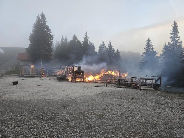koča, Golte, požar | Foto: STA