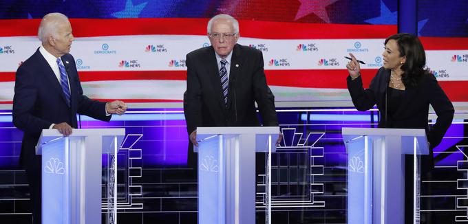 Joe Biden, Bernie Sanders in Kamala Harris | Foto: Reuters