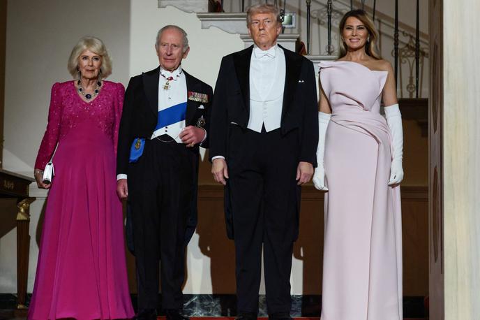 Donald Trump, Karl III. | Kralj Karel III. in kraljica Camilla se na obisku v ZDA, kamor sta prispela v ponedeljek, mudita v luči počastitve 250. obletnice ustanovitve ZDA po osamosvojitvi od Združenega kraljestva.  | Foto Reuters