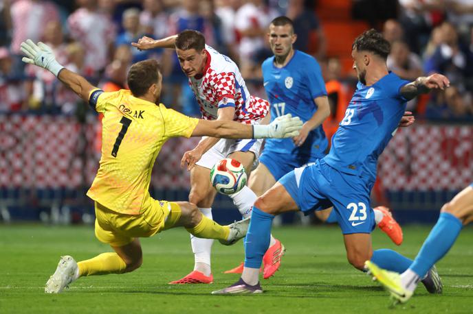 Jan Oblak, Mario Pašalić | Slovenski nogometaši so pred poletnim počitkom odigrali še prijateljsko tekmo s Hrvaško in ji priznali premoč z 1:2. | Foto Reuters