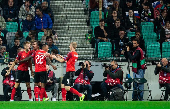 Avstrijci so nadigrali Slovenijo in jo premagali z 1:0. Njihova zmaga bi bila lahko še višja. | Foto: Vid Ponikvar/Sportida