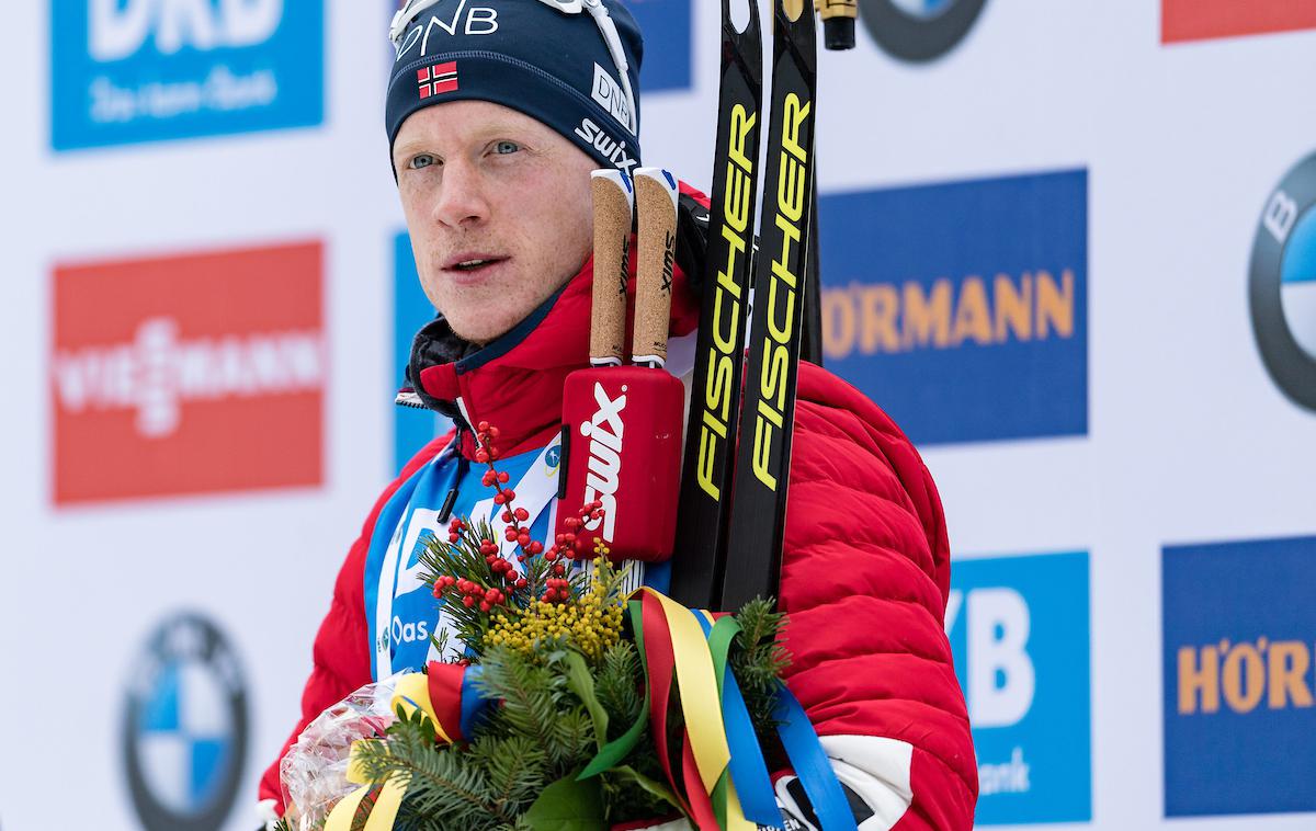 Johannes Thingnes Boe | Norveška štafeta z letos domala nepremagljivim asom Johannesom Thingnesom Boejem je bila prepričljiva tudi v Canmoru. | Foto Sportida