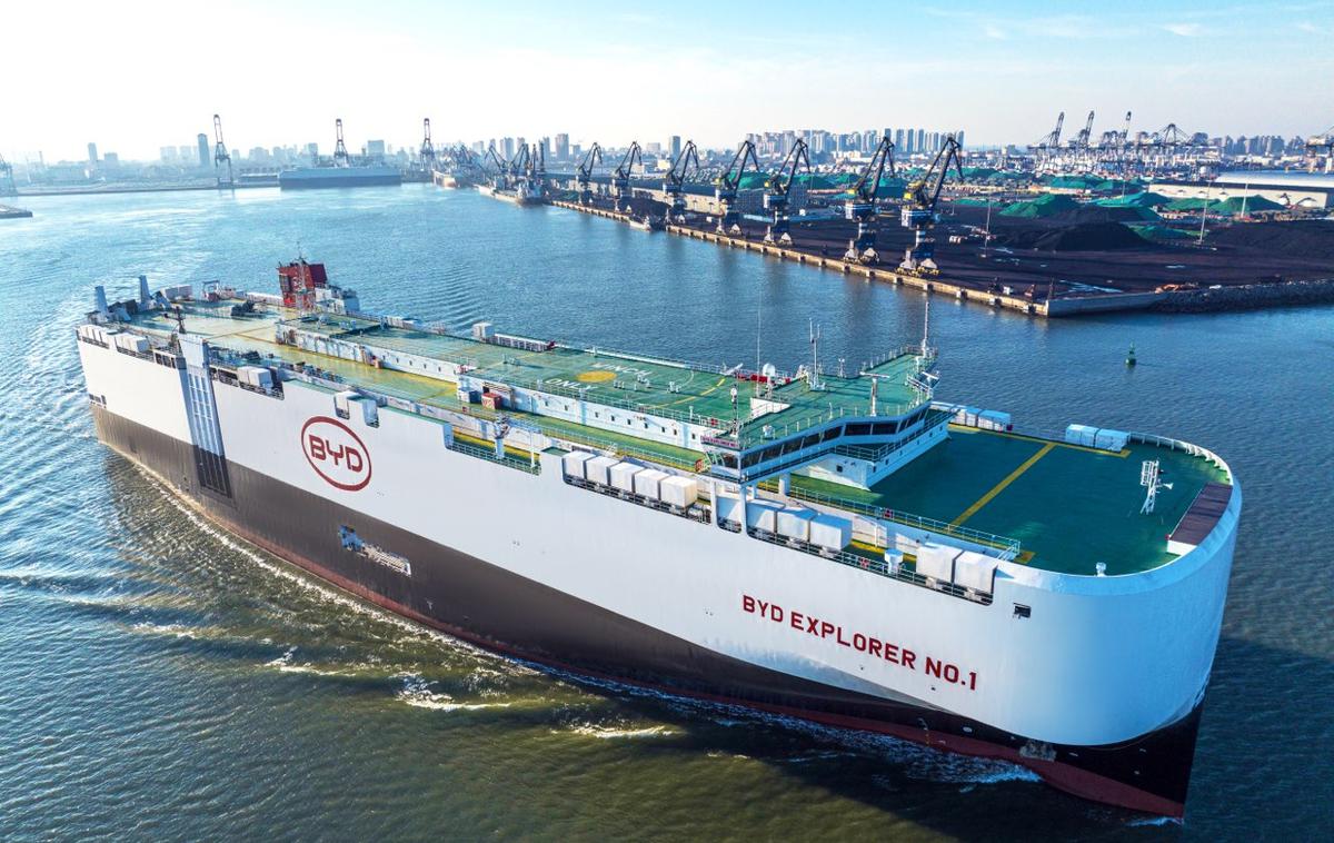BYD ladja explorer no.1 | Del cenovne konkurenčnosti največjih kitajskih znamk so tudi lastne transportne ladje. | Foto BYD