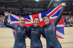 Britanske kolesarke še z enim svetovnim rekordom do zlata v ekipnem sprintu