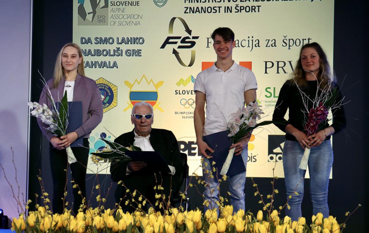 PZS | Najuspešnejši v letu 2021: Janja Garnbret, Dušan Kukovec, Luka Potočar in Anja Petek. | Foto Irena Mušič Habjan