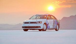 Hibridna volkswagen jetta na Bonevillu drvela s skoraj 300 kilometri na uro