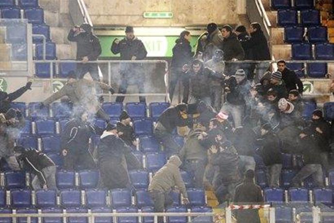 Spopad navijačev Lazia in Rome