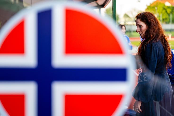Lise Klaveness je aprila spremljala kvalifikacijsko tekmo ženskih reprezentanc Slovenije in Norveške na Ptuju. | Foto: Guliverimage