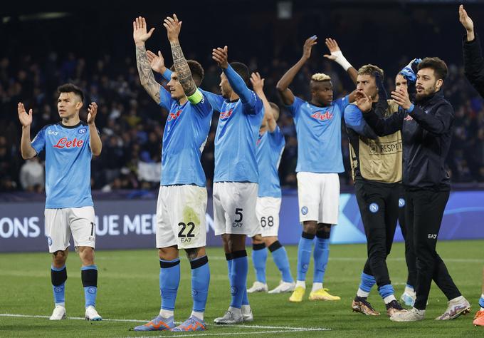 Napoli je eden izmed treh italijanskih četrtfinalistov lige prvakov. | Foto: Reuters