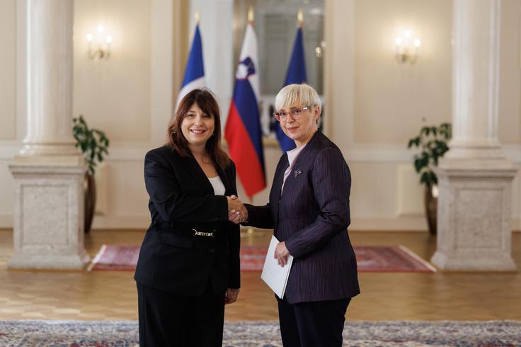 Francoska veleposlanica v Sloveniji Fabienne Runyo | Foto: STA