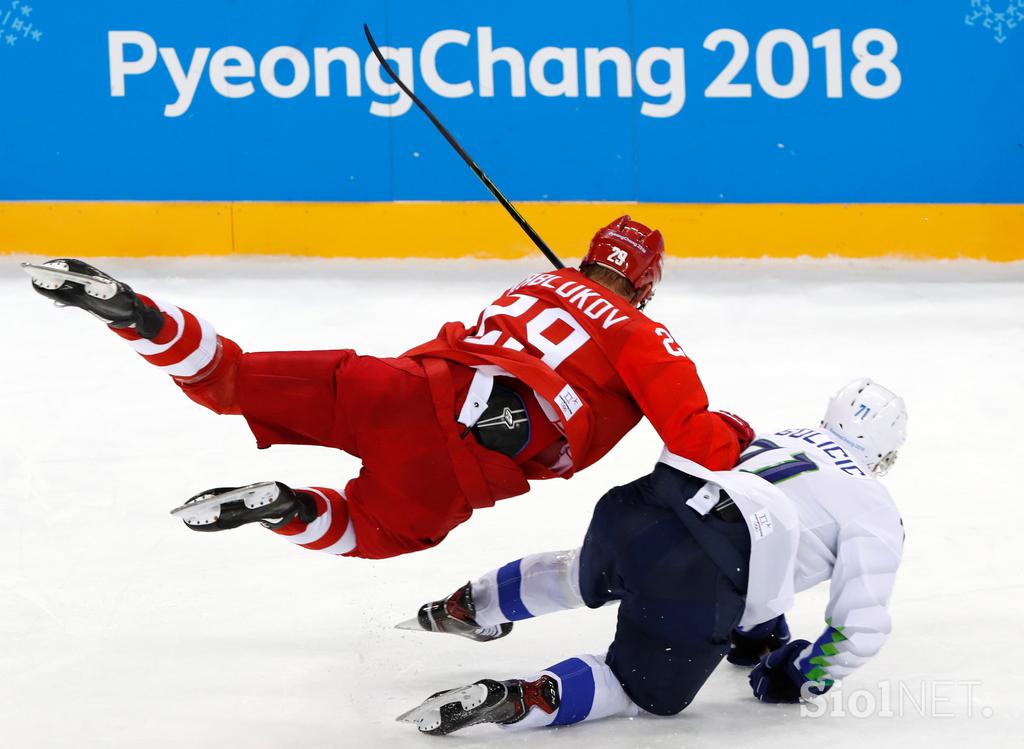 Rusija Slovenija Hokej Pjongčang