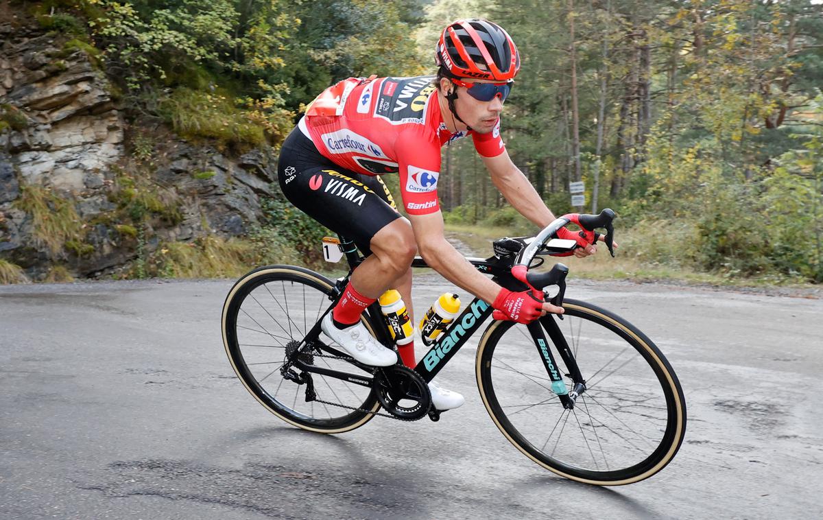 Primož Roglič - Vuelta2020 | Primož Roglič je v peti etapi ubranil pet sekund prednosti pred Ircem Danom Martinom v skupnem seštevku Vuelte. | Foto Luis Angel Gomez ©PHOTOGOMEZSPORT2020