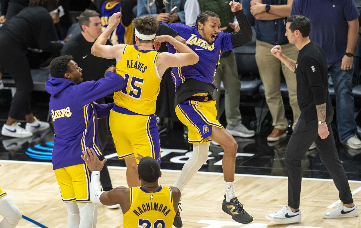 Austina Reaves | Austin Reaves je Jezernike popeljal do tretje zmage v tej sezoni s košem ob zvoku sirene. | Foto Reuters