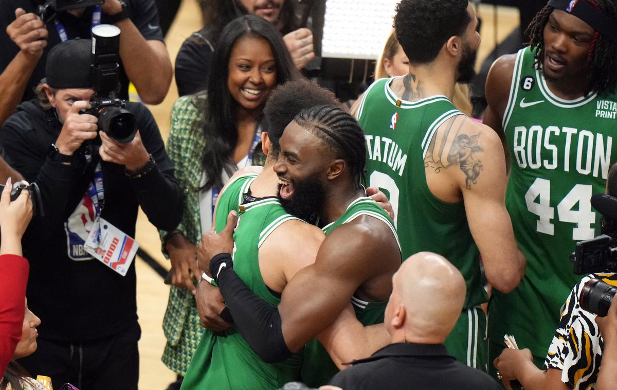 Boston Celtics Derrick White Jaylen Brown | Jaylen Brown pravi, da je dvoboj zdaj povsem odprt. | Foto Reuters
