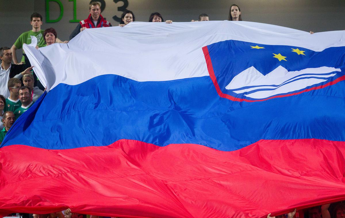 Slovenija zastava navijači | Foto Vid Ponikvar