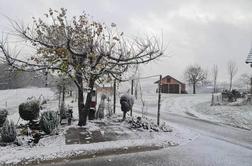 Del Goričkega pobelil sneg