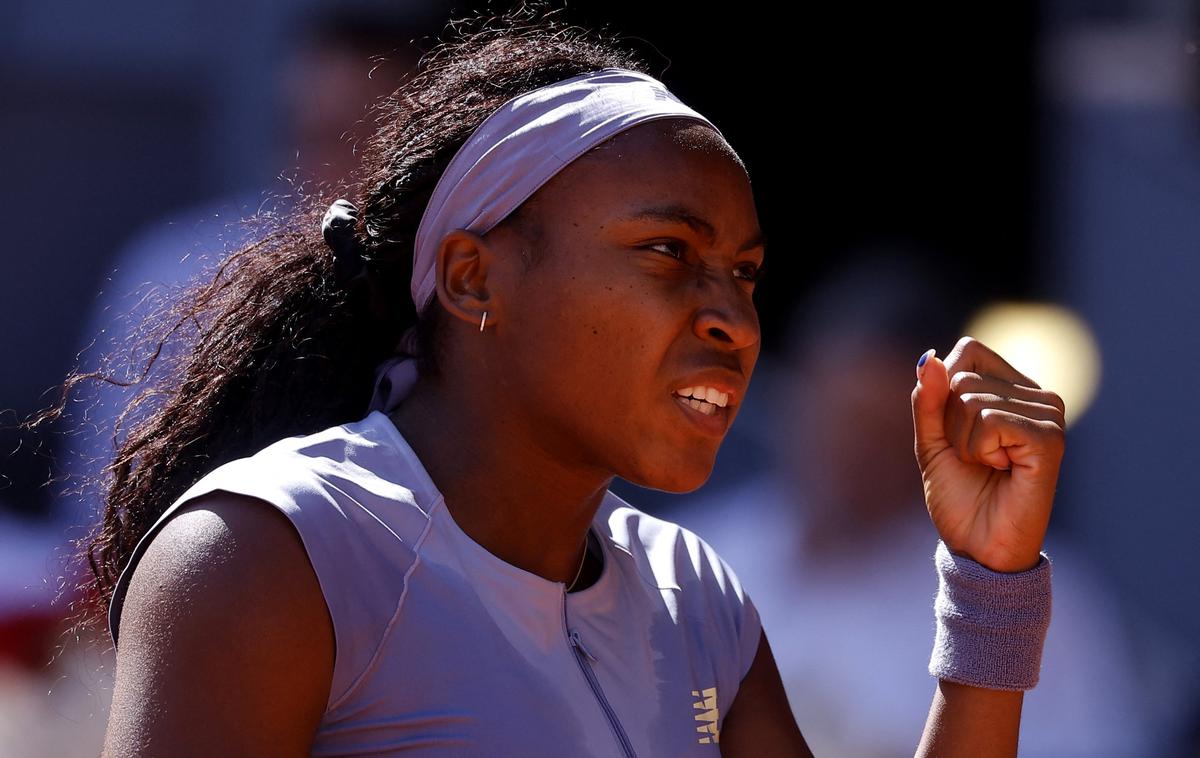 Coco Gauff | Coco Gauff se je veselila gladke zmage nad Igo Swiatek. | Foto Reuters