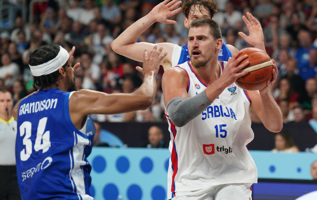 EuroBasket Srbija Finska Nikola Jokić | Nikola Jokić in soigralci so izpadli v osmini finala EuroBasketa 2025. Krvnica pa Finska. | Foto Reuters