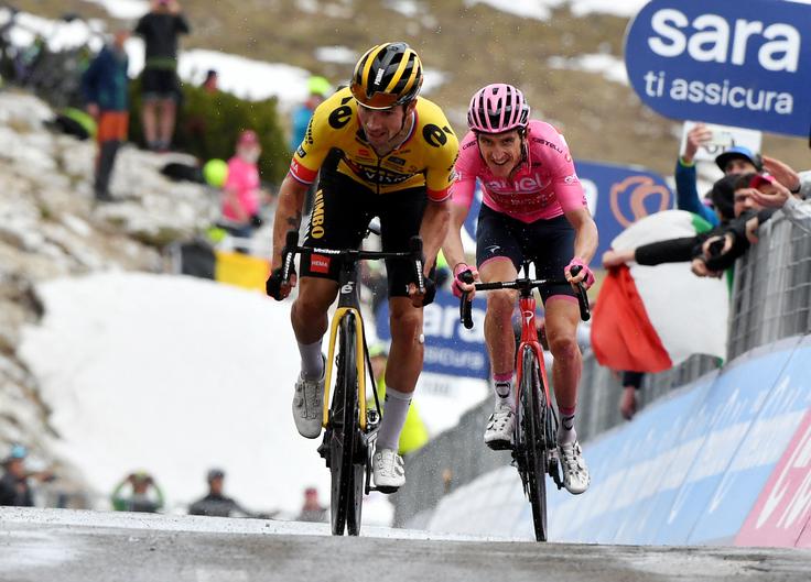 Geraint Thomas se je lani na Dirki po Italiji boril s Primožem Rogličem. Bo letos lahko kljuboval še Tadeju Pogačarju? | Foto: Reuters