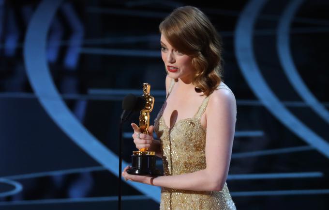 Oskarja za glavno žensko vlogo je dobila Emma Stone (Dežela La La). | Foto: Reuters
